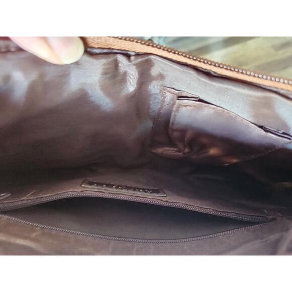 Vtg 90s Y2k Metallic Baguette Handbag Moc Croc Vegan Leather Rhinestone Studded - Picture 7 of 7